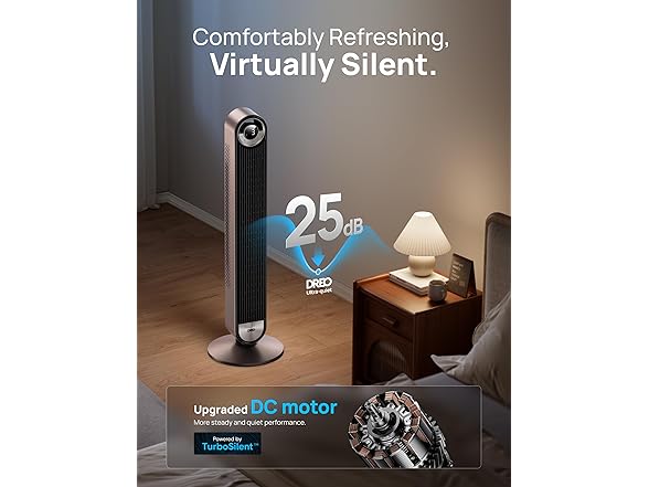 Dreo Smart Tower Fan, Works With Alexa