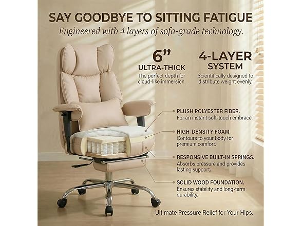 Efomao Heavy Duty Office Chair