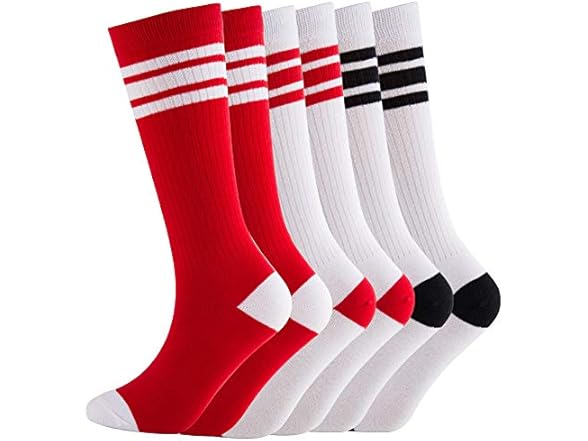 NEVSNEV Knee  Tube Socks 3 Pair 10-15 Years