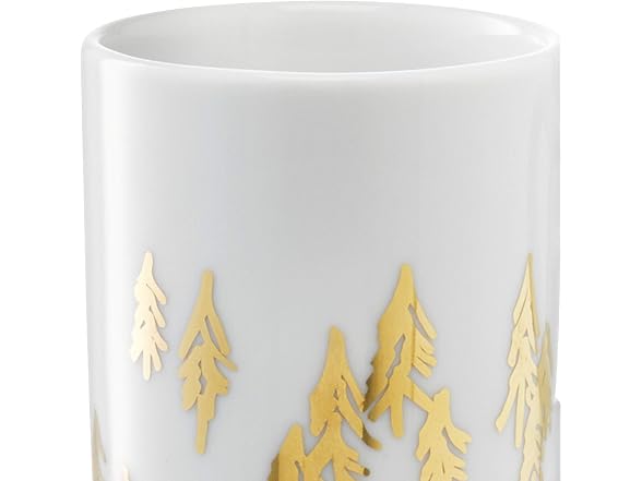 LSA international Fir Espresso Cup & Saucer, 3.4 fl oz, Gold