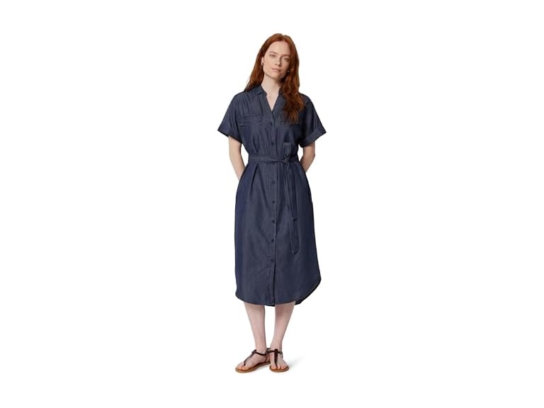 Amazon Essentials Women's Button-Down Dress w/ Belt - Gallery 13