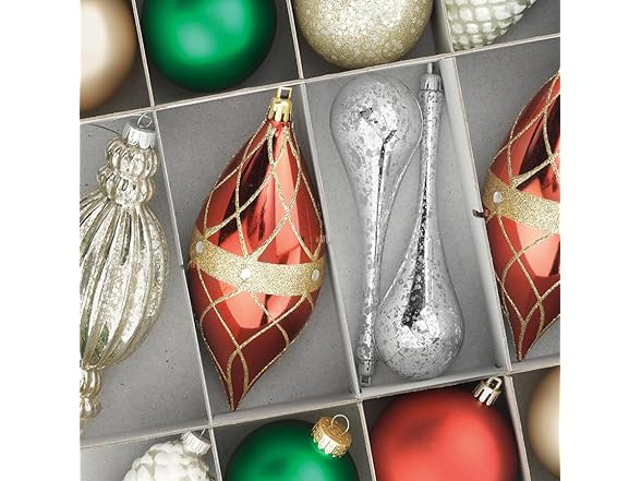 Whitmor Christmas & Holiday Ornament Storage Box