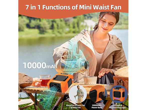 CHARMP 10000mAh Waist Fan 16000RPM
