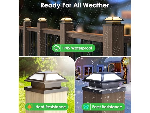 Solar Fence Post Lights 8 Pack