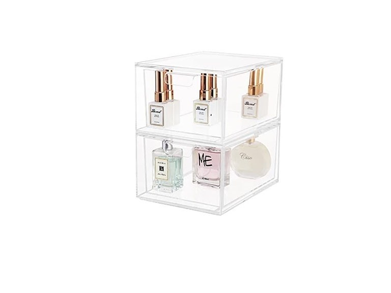 2 Pack Stackable Makeup Organizer Storage