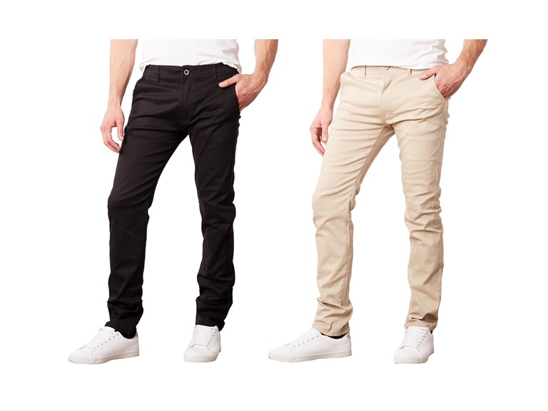 GBH WC-----(2Pack) - J/MSTP-8500 / BK-KK / 30 30 2 & 3Pk Mens Flex Stretch Twill Pants Black & Khaki