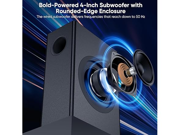 Saiyin Soundbar with 4'' Subwoofers