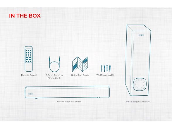 Creative Stage 2.1 Soundbar with Sub