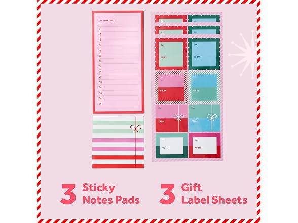 Post-it Jingle Notes Hostess, Assorted
