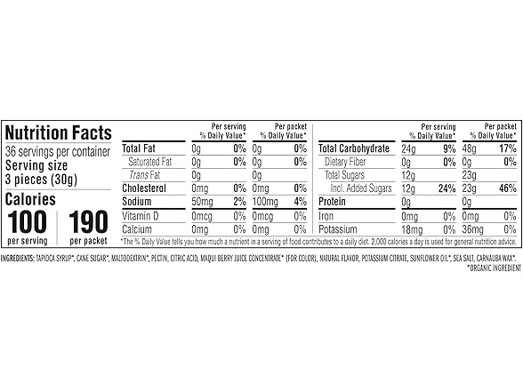 18CT CLIF BLOKS - Mountain Berry Flavor - Energy Chews