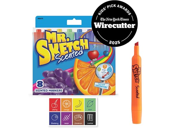 Mr. Sketch Scented Markers, Chisel Tip, Assort