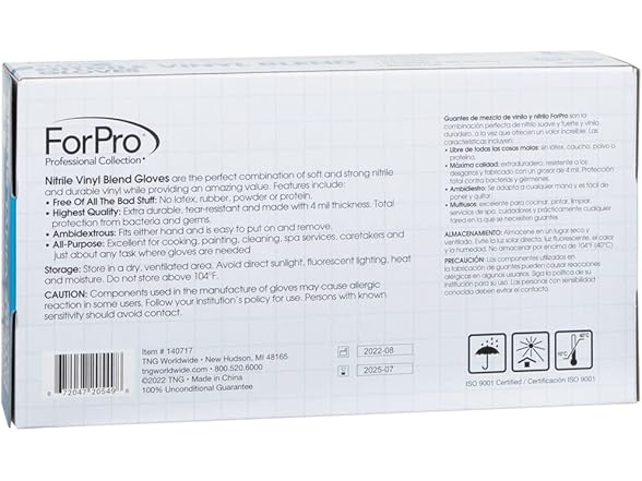 Disposable Nitrile Gloves, Large, 100-Count