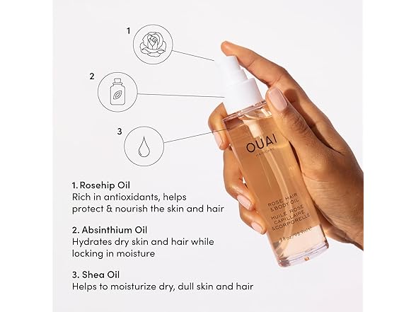 OUAI Rose Hair and Body Oil 3oz