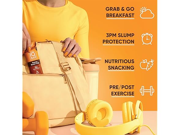 IQBAR Plant Protein Bars, Peanut Butter Chip, 24c