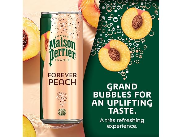 8CT Maison Perrier Forever Peach Sparkling Water