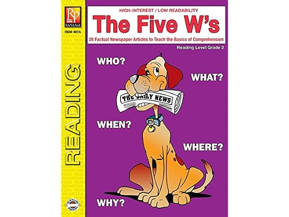 The 5 Ws 2ND Grade Reading Level