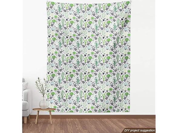 Ambesonne Cactus Fabric by The Yard, Cartoon