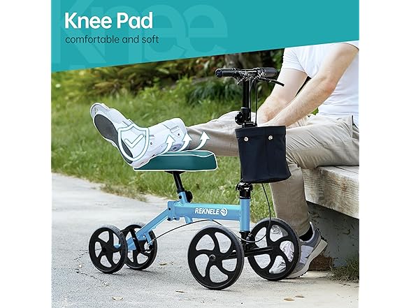 ELENKER Knee Scooter Economy Steerable Knee Walker with 10"  (Open Box)