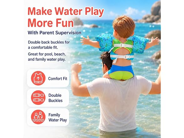 Dark Lightning Blue Toddler Swim Vest Ages 2-7