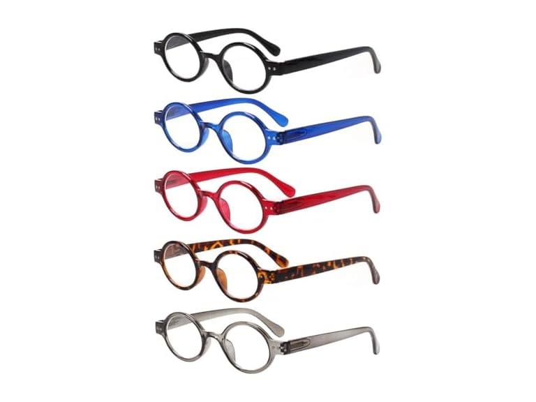 10 Pack Retro Round Reading Glasses