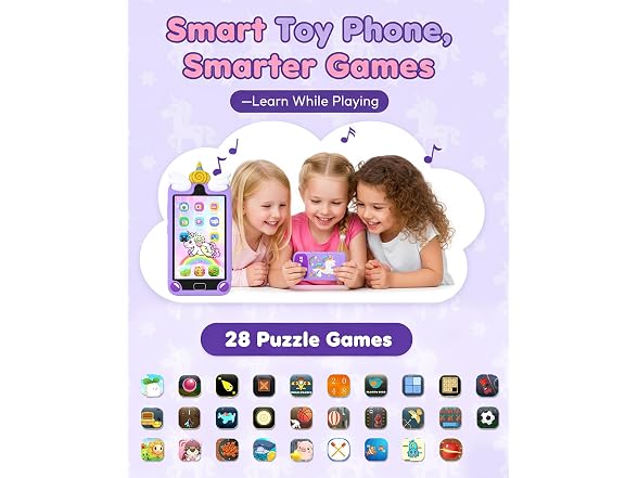 Kids Smart Phone for Girls 3-12 Years