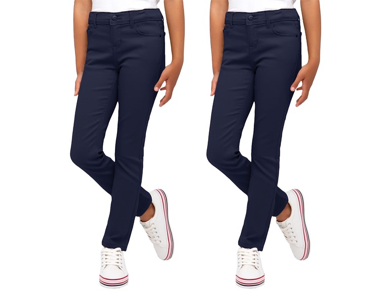2PK Girls Stretch Pencil Uniform Pants