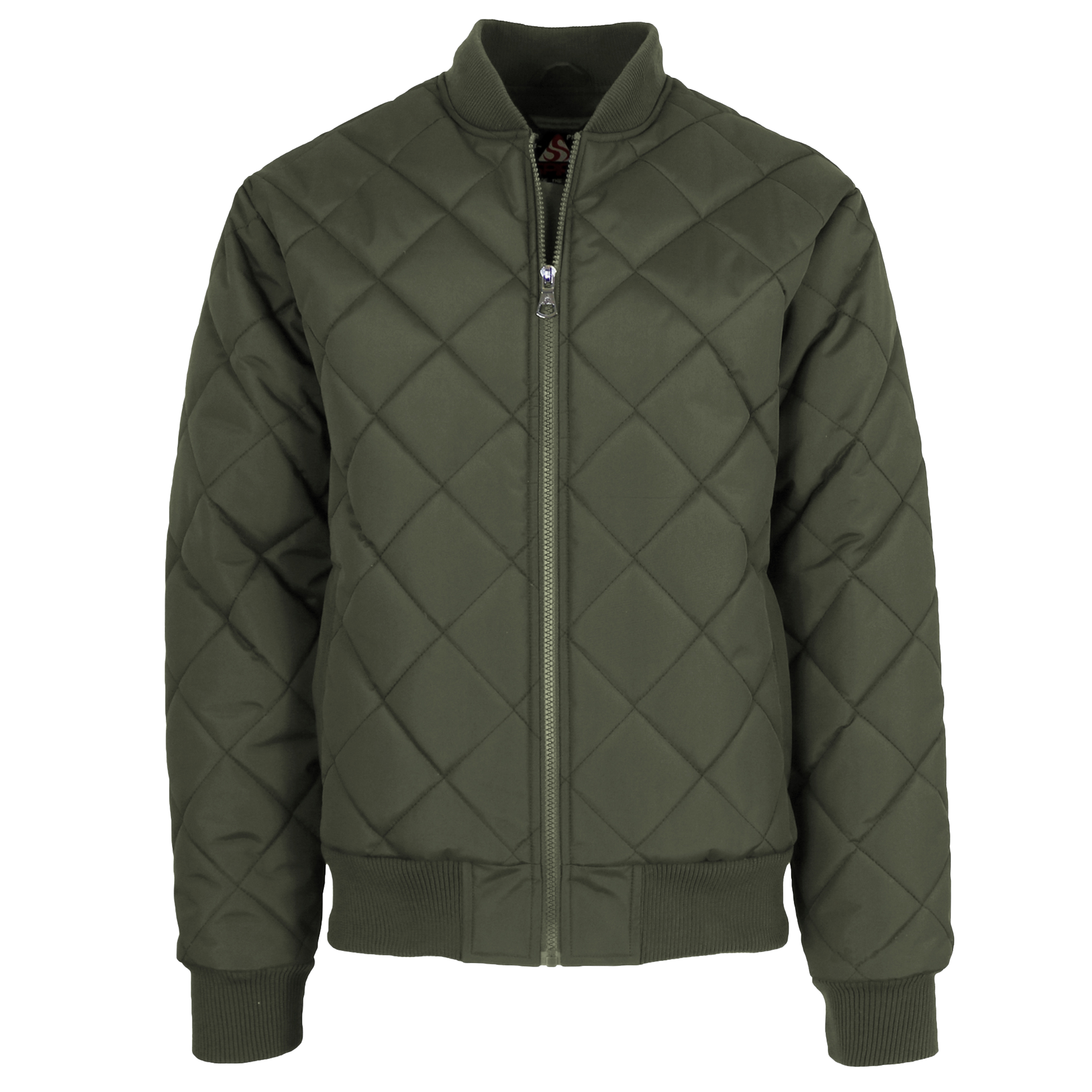 Mens Heavyweight Quilted Bomber Jacket - Gallery 16