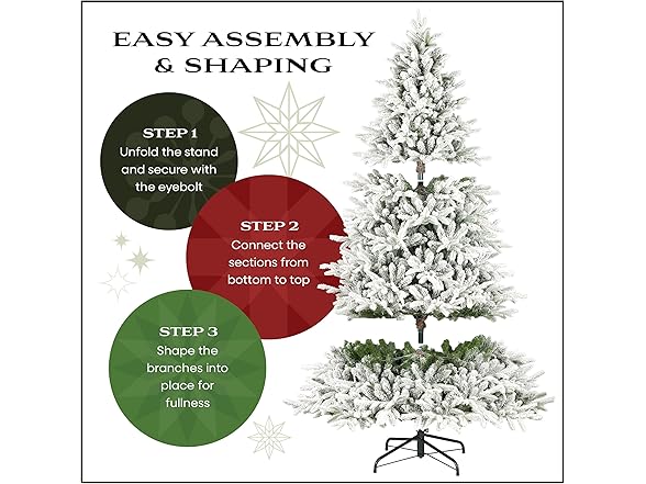 6 ft Pre-Lit Flocked Acacia Artificial Tree