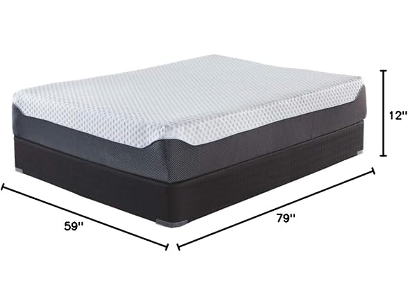 Signature Design by Ashley Queen Chime Elite 12" Gel Memory Foam Mattress