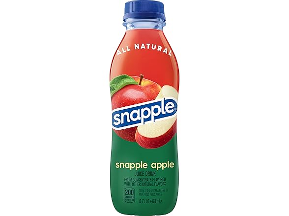12Pk Snapple Apple Juice Drink, 16 Fl Oz