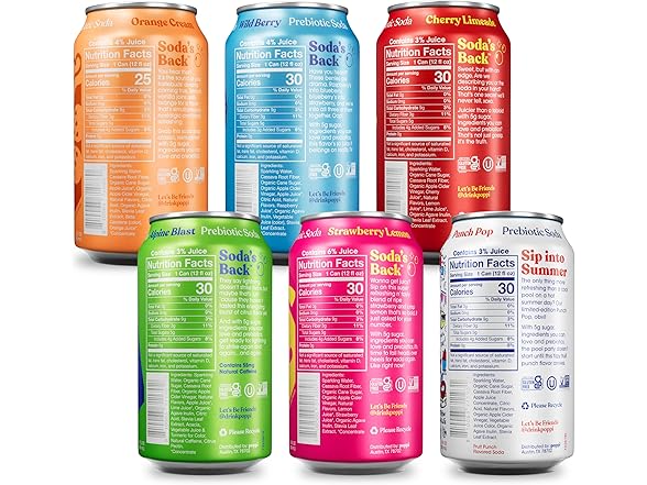 Poppi Sparkling Prebiotic Soda Variety, 12-Pack