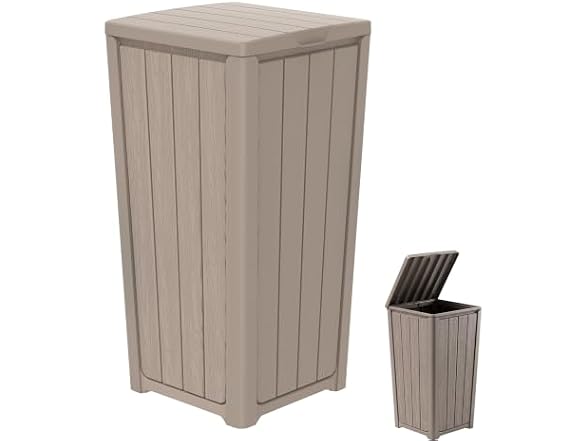 EFU 55 Gallon Outdoor Trash Can with Lid