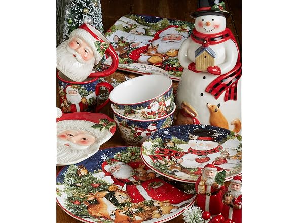 Magic of Christmas Santa 6" Canape Plates