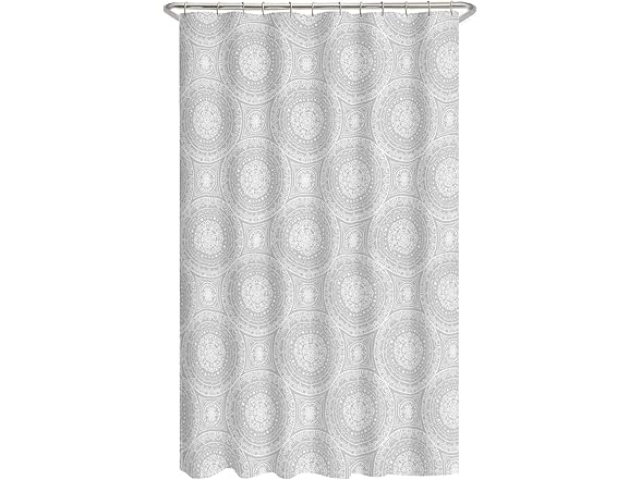 Zenna Home Medallion Waterproof PEVA Shower Curtain
