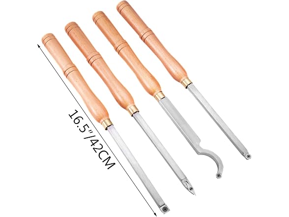 Wood Turning Tools for Lathe 4 PCS Set, Carbide