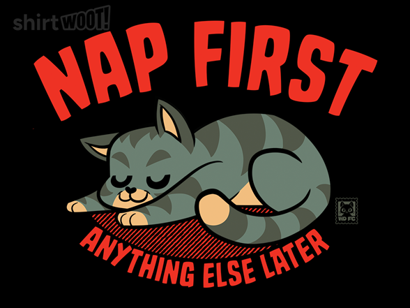 Nap First Anything Else Later Cat