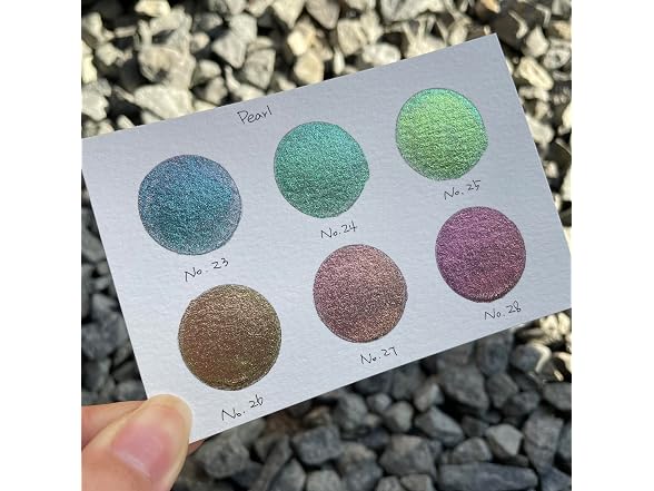 IUILE Handmade Watercolor Pearl Dot Card
