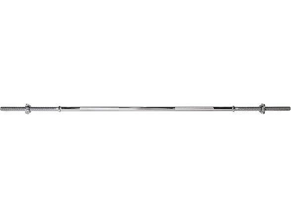 Fitvids 5 FT Standard Barbell, Star Locks, Chrome