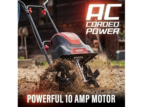 MZK 12-Inch 10.5 Amp Corded Electric Tiller