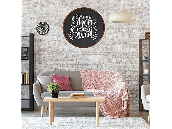 Sunnydaze Round Magnetic Chalkboard