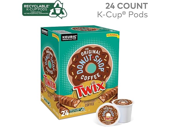 Donut Shop Twix Coffee K Cup Pods 24 Count