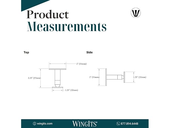 WingIts Modern Elegance Single Button Robe Hook