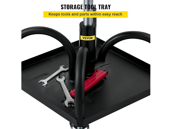 Rolling Garage Stool, 300LBS Capacity 15.7in