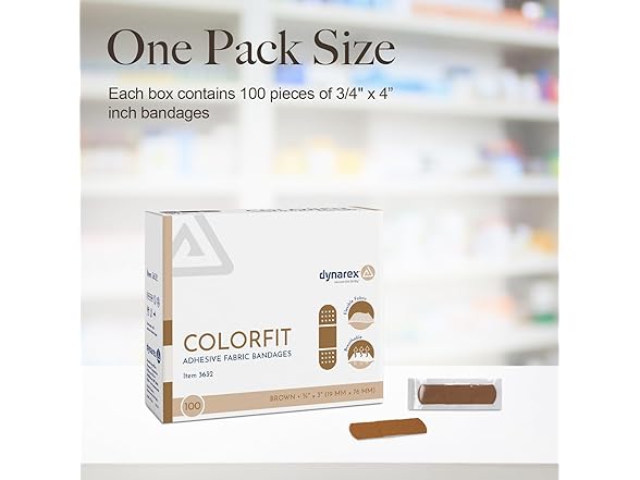 Brown Bandages 3/4x3" 100ct