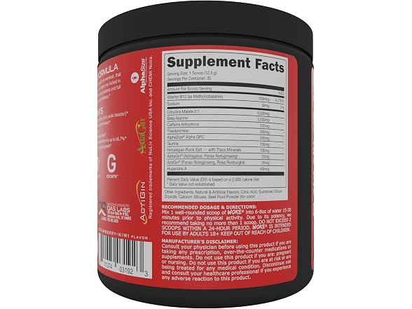Bucked Up Woke HIGH STIM Pre Workout Best Tasting