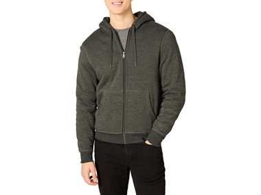 $9.99, Was $35, 71% Off! Amazon Essentials Men Sherpa Lined Sweatshirt dealfomo