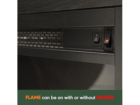 Furinno Jensen Open Storage Fireplace TV Center