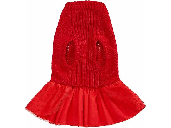 Blueberry Pet Heart Dog Sweater Dress