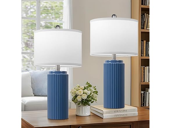 TOBUSA Ceramic Table Lamps Set of 2
