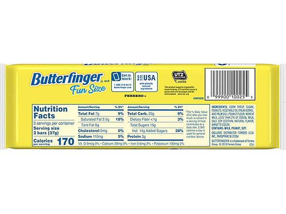 Butterfinger Fun Size Bars, 6-Pack